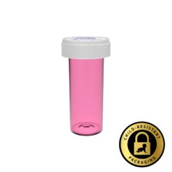 Pink Reversible Cap Vials 13 Dram