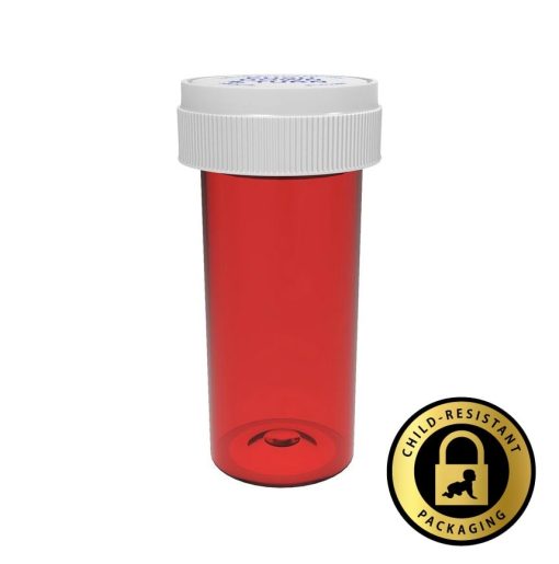 Red Reversible Cap Vials 40 Dram