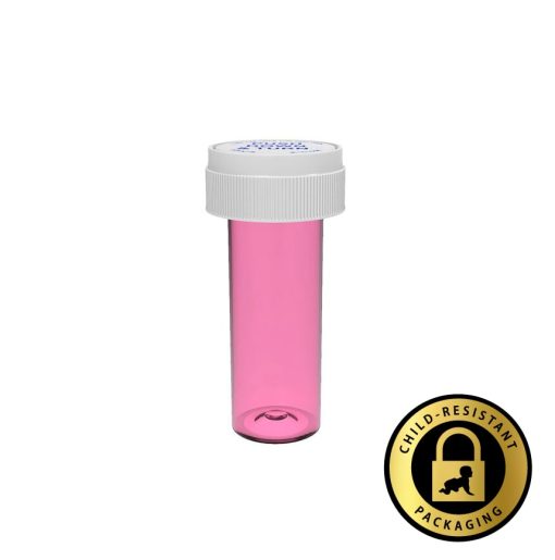 Pink Reversible Cap Vials 8 Dram