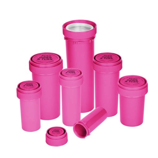reversible cap vials all dram sizes opague pink 1 1