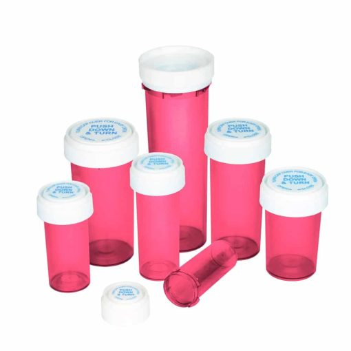 reversible cap vials all dram sizes pink 4