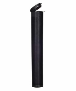 Child-Resistant Black Pre-Roll Tubes 90 mm
