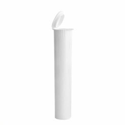 Child-Resistant White Pre-Roll Tubes 90 mm