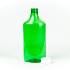 16 oz Green Graduated Oval RX Bottles with Child-Resistant Caps