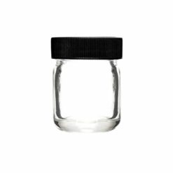 Glass Screw Cap Jars (Black Cap) 01oz