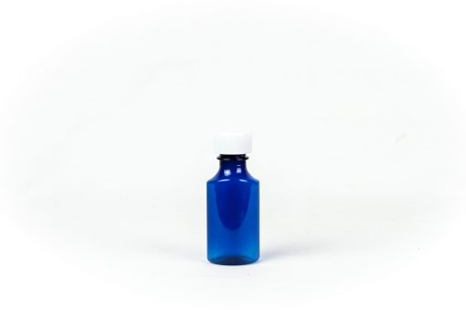 Blue Graduated Oval RX Bottles with Child-Resistant Caps 2 oz