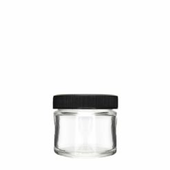 Glass Screw Cap Jars (Black Cap) 02oz