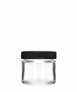 Glass Screw Cap Jars (Black Cap) 02oz