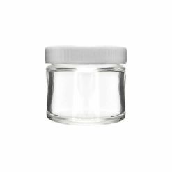 Glass Screw Cap Jars (White Cap) 02oz