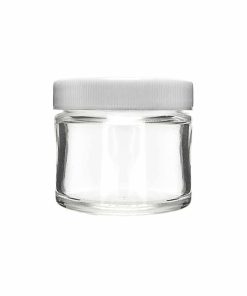 Glass Screw Cap Jars (White Cap) 02oz