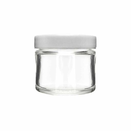 Glass Screw Cap Jars (White Cap) 02oz