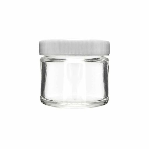 Glass Screw Cap Jars (White Cap) 02oz