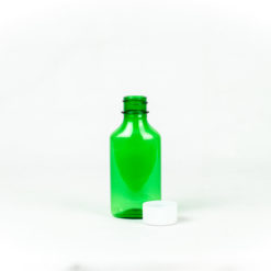 3 oz Green Graduated Oval RX Bottles with Child-Resistant Caps