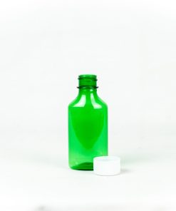 3 oz Green Graduated Oval RX Bottles with Child-Resistant Caps