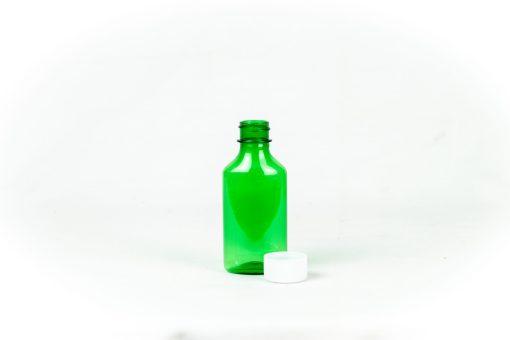 3 oz Green Graduated Oval RX Bottles with Child-Resistant Caps