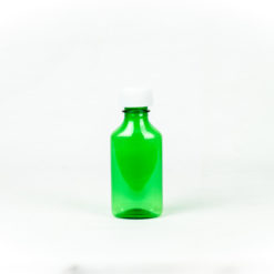 3 oz Green Graduated Oval RX Bottles with Child-Resistant Caps