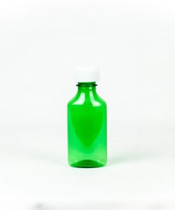 3 oz Green Graduated Oval RX Bottles with Child-Resistant Caps
