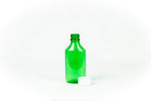 4 oz Green Graduated Oval RX Bottles with Child-Resistant Caps