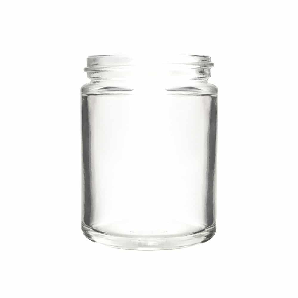 4oz Glass Jars with Black Caps - 7 Grams - 120 Count Glass