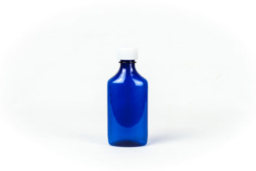 Blue Graduated Oval RX Bottles with Child-Resistant Caps 6 oz