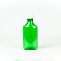 Green Graduated Oval RX Bottles with Child-Resistant Caps 6 oz