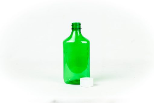 8 oz Green Graduated Oval RX Bottles with Child-Resistant Caps