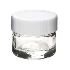 Glass Concentrate Container White Cap 5ML