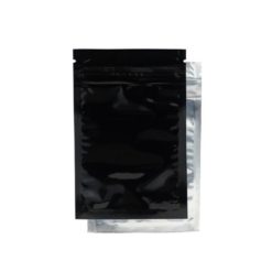 Black and Clear Mylar Smell Proof Bags 1 Gram