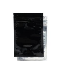 Black and Clear Mylar Smell Proof Bags 1 Gram