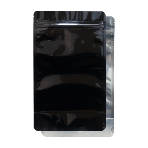 Black and Clear Mylar Smell Proof Bags 1/2 Ounce - 1000 Bags 1 Black and Clear Mylar Smell Proof Bags 1/2 Ounce
