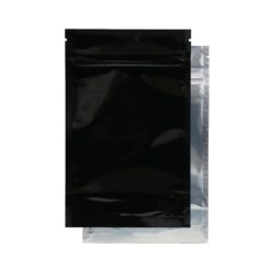 Black and Clear Mylar Smell Proof Bags 1/4 Ounce