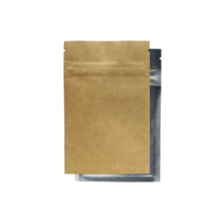 Kraft/Clear Mylar Smell Proof Bags 1/4 Ounce