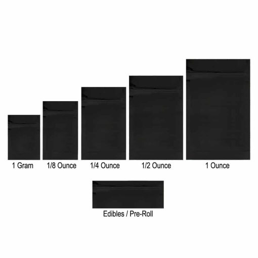 mylar bags black size label line up 2 mylar black 1.8 gram