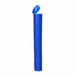 Opaque Blue Child-Resistant Pre-Roll Tubes 116mm