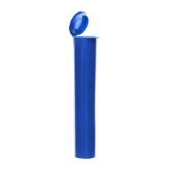 Opaque Blue Child-Resistant Pre-Roll Tubes 95mm