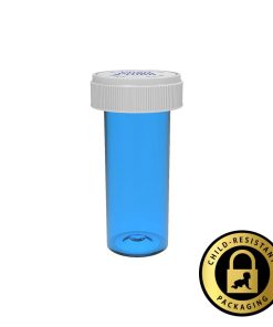 Blue Reversible Vials with Dual Purpose Caps 16 Dram