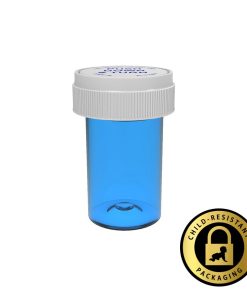 Blue Reversible Vials with Dual Purpose Caps 20 Dram