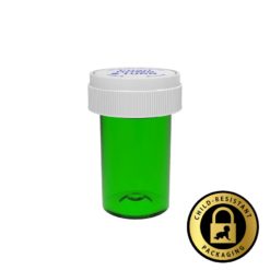 Green Reversible Vials with Dual Purpose Caps 20 Dram