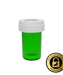 Green Reversible Vials with Dual Purpose Caps 20 Dram