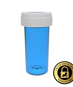 Blue Reversible Vials with Dual Purpose Caps 30 Dram