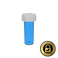 Blue Reversible Vials with Dual Purpose Caps 8 Dram