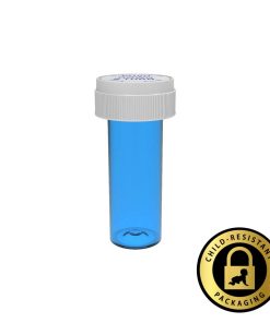 Blue Reversible Vials with Dual Purpose Caps 8 Dram