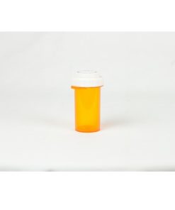 Amber Thumb Tab Vials w/ Reversible Caps 16 Dram