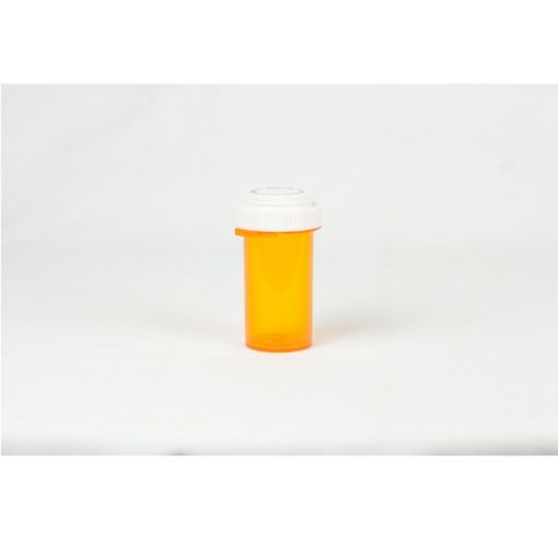 Amber Thumb Tab Vials w/ Reversible Caps 16 Dram