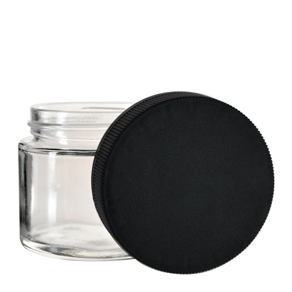 3oz Glass Jar with Black Child-Resistant Lid - Oil Slick