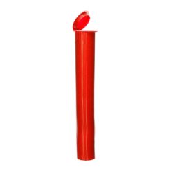 Child-Resistant Opaque Red Pre-Roll Tubes 116 mm