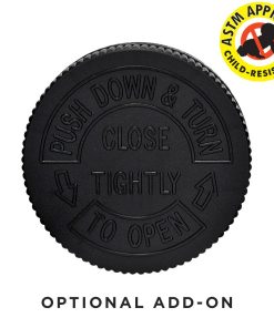 Black Child Resistant CAPS ONLY 4 oz