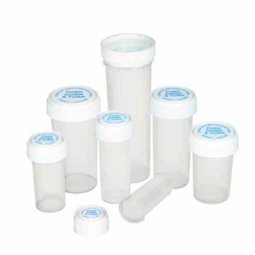 Clear Reversible Cap Vials 60 Dram