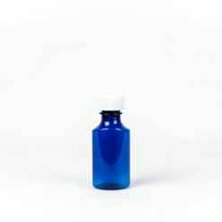 RX Bottles Blue Graduated Oval with Child-Resistant Caps 1 oz