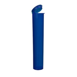 Child-Resistant Translucent Blue Pre-Roll Tubes 95 mm